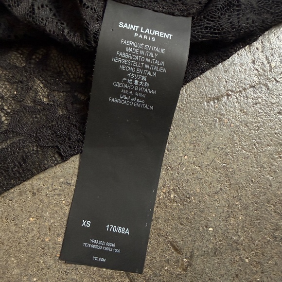 Saint Laurent Lace Mesh Longsleeve Shirt - Picture 5 of 12